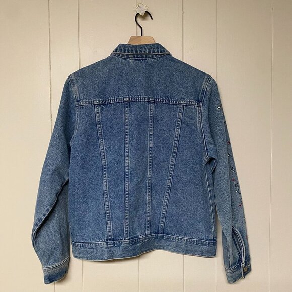 Disney Store Embroidered Mickey & Minnie Mouse Denim/Jean Jacket, Small. - Picture 3 of 10